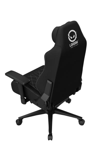 LORGAR PRO CHA41 herná stolička, látková, plne kovový rám, pamäťová pena, 3D opierky rúk, nosnosť 150 kg, čierno biela