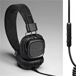 MARSHALL Major II Android Pitch Black, legendárne uzatvorené slúchadlá s ovládaním pre smartfóny Android, asfalt čierne