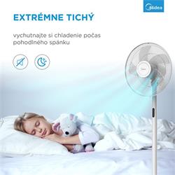 MIDEA Stojanový ventilátor FS40-18BR, 48W, 40cm, 8 rýchlostí, casovac, Dialkove, LEDdisplej, 41mł/min, 38-65 dB