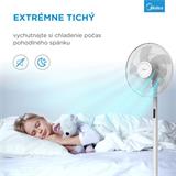 MIDEA Stojanový ventilátor FS40-18BR, 48W, 40cm, 8 rýchlostí, casovac, Dialkove, LEDdisplej, 41mł/min, 38-65 dB
