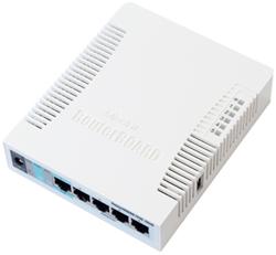 MIKROTIK RouterBOARD 751U-2HnD + L4 (400MHz, 32MB RAM, 5xLAN switch, 1x 2,4GHz,USB, plastic case, zdroj)