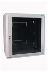 MOELLER / EATON 19" rozvádzač nástenný 2-D NWE 12U/510mm, skl.dvere, cylindr, šedý