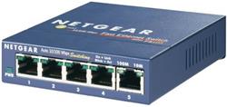 NETGEAR FS105 5x10/100Mbps ProSafe switch, exter. power supply