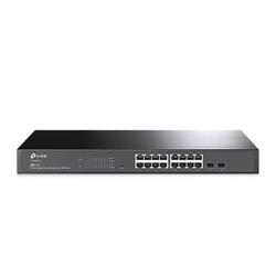 Omada 16-Port Gigabit Smart Switch with 2 Gigabit SFP Slots PORT: 16× Gigabit RJ45 Ports, 2× Gigabit SFP Slots SPEC: 1U