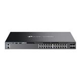 Omada 24-Port Gigabit Stackable L3 Managed Switch with 4 10GE SFP+ Slots PORT: 24× Gigabit RJ45 Ports, 4× 10G SFP+ Slots