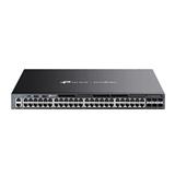 Omada 48-PortGigabit Stackable L3 Managed PoE+ Switch with 6 10GE SFP+ Slots PORT: 48× Gigabit PoE+ RJ45 Ports, 6× 10G S