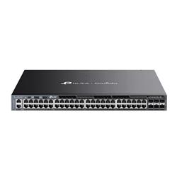 Omada 48-PortGigabit Stackable L3 Managed PoE+ Switch with 6 10GE SFP+ Slots PORT: 48× Gigabit PoE+ RJ45 Ports, 6× 10G