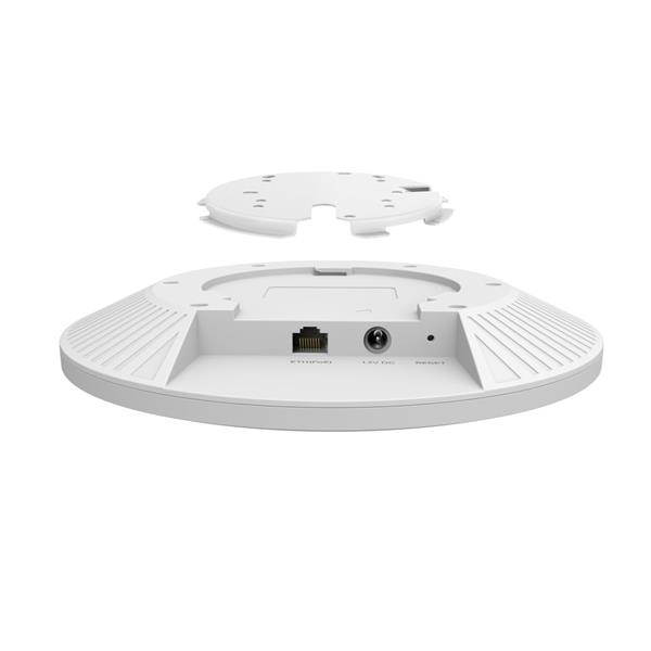 Omada AX6000 Ceiling Mount Dual-Band Wi-Fi 6 Access Point PORT: 1×2.5G RJ45 Port SPEED:1148Mbps at 2.4 GHz + 4804 Mbps