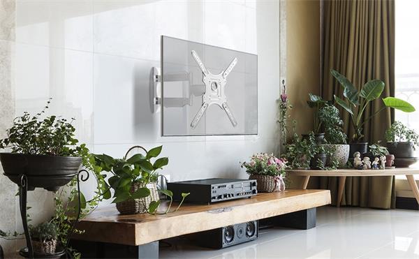 ONKRON TV vysúvny a otočný držiak na stenu 32"až 65" , VESA 400x400, max 35 kg, biely