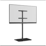ONKRON Univerzálny podlahový TV stojan so sklenenou základňou pre 30"-60" TV do 41 kg, čierna VESA: 100x100 - 400x400