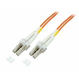 Optický duplex kabel MM 50/125, LC/LC, LSOH, (OM2), 3m, oranžový