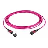 Optický kábel MTP-MTP, 10m Duplex OM4(50/125µm), LSOH, 3mm, Trunk Cable, fialový Typ-B
