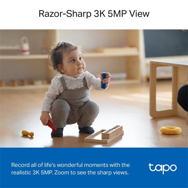 Pan/Tilt AI Home Security Wi-Fi Camera SPEC: 3K 5MP (2880×1620), 2.4 GHz, Horizontal 360o FEATURE: Pan/Tilt, Smart AI D