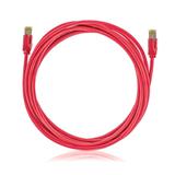 patch kábel Cat6A, STP, LSOH, 7m, červený