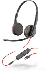 Plantronics BLACKWIRE 3225 headset Stereo, USB-C, 1 x 3.5 mm miniJack