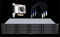 QNAP™ TL-R1200S-RP, 12-bay NAS JBOD storage enclosure 2U redundant