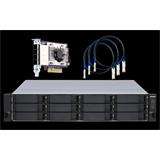 QNAP™ TL-R1200S-RP, 12-bay NAS JBOD storage enclosure 2U redundant