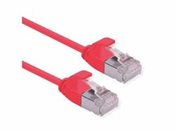 Roline U/FTP patch kábel 0,15m cat6a slim, super flex, červený
