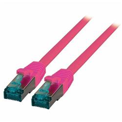 S/FTP (PiMF) Patchkábel LSOH 1.5m cat.6a, magenta, Cu 