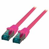 S/FTP (PiMF) Patchkábel LSOH 1.5m cat.6a, magenta, Cu 