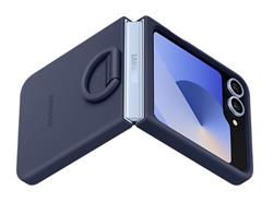 Samsung Silikónový kryt s držiakom na prst pre Z Flip6 , tmavo-modrý