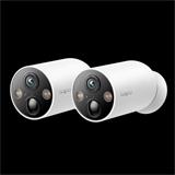 Smart Wire-Free Security Camera, 2-Pack SPEC:2K QHD (2560x1440), 2.4 GHz, 10000mAh rechargeable lithium-ion battery FEAT