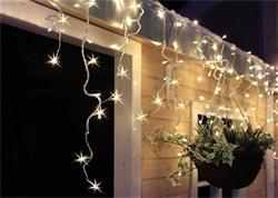 Solight LED vianočné záves, cencúle, 120 LED, 3m x 0,7m, prívod 6m, vonkajšie, teplé biele svetlo, pamäť,časovač