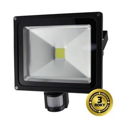 Solight LED vonkajší reflektor, 30W, 2400lm, AC 230V, čierna, so senzorom