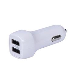 Solight USB nabíjačka, autoadaptér, 2x USB, max. 3100 mA, 12 - 24V DC, biela