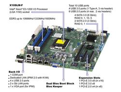 Supermicro MB Xeon E3-1200V3 X10SLM-F C224 2xGLAN RAID