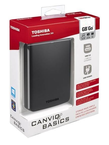 TOSHIBA CANVIO Basics 2,5" Externý HDD 4TB, USB 3.2, čierny