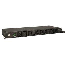 TrippLite Metered PDU, 20A 200-240V, 1U Horizontal Rackmount, 2 C19 and 8 C13 outlets, C20 input with NEMA L6-20P adapte