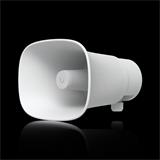 Ubiquiti All-weather PoE 120 dB horn speaker with advanced AI alert functionality and versatile wall, corner, and pole m