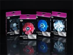 ventilátor Coolermaster Coolermaster JetFlow 120x120, POM bearing, 800-2000rpm PWM, červená LED