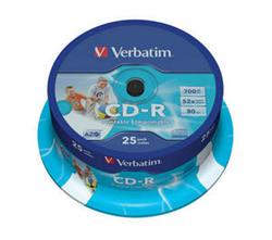 Verbatim - CD-R 700MB 52x Printable 25ks v cake obale