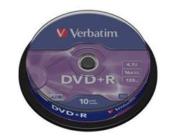 Verbatim - DVD+R 4,7GB 16x 10ks v cake obale