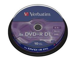 Verbatim - DVD+R 8,5GB 8x Dual Layer 10ks v cake obale