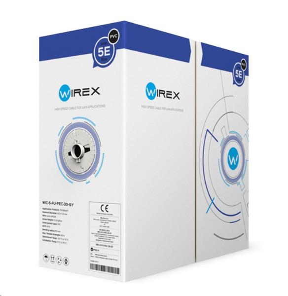 WIREXInstalační kabel CAT5E F/UTPPVC / ECA 305m box šedý