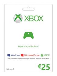 XBOX 360 LIVE - Predplatená karta na hry a doplnky 25 Euro