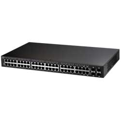 ZyXEL GS-1548, 48p Gbit smart sw. (44xGbit RJ45, 4xDualP RJ45/SFP, Web Manag., Anti DDoS, Auto VoIP, rack mount.)