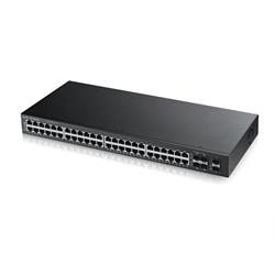 ZyXEL GS1920-48, 50p (44Gigabit RJ45,4x Gigabit combo, 2x SFP), IPv6,L2, Rackmount