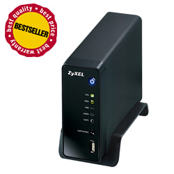 ZyXEL NSA-310, Net. Storage (1xSATA HD, USB 2.0, eSATA, Gb LAN, BitTorrent, DLNA) 3x Rýchlejší!