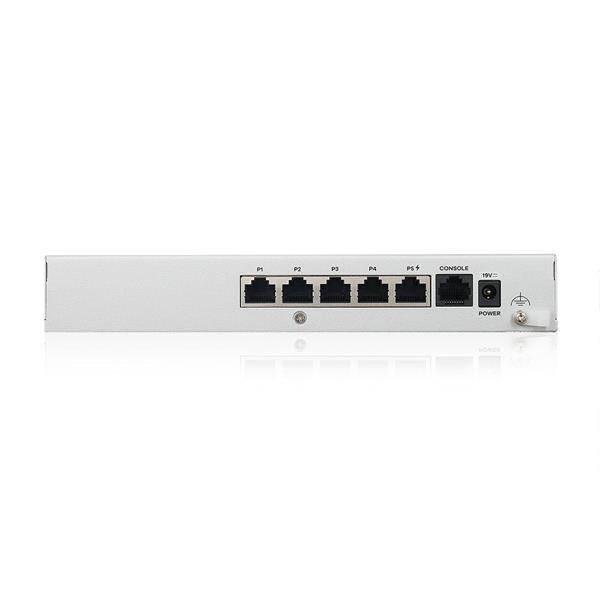 Zyxel USG FLEX 50 HP, 5 Gigabit user-definable ports, 1*1G PoE+, 1*USB with 1 YR Gold Security Pack